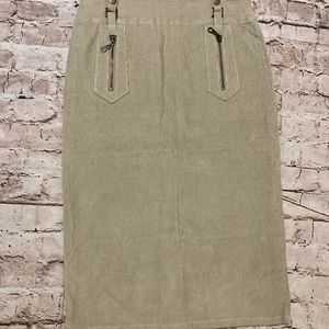 NWOT vintage Angfu  Beige Stretchy corduroy, skirt